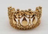 14k Gold Crown Ring