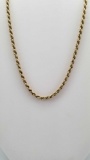 14k gold twisted rope chain