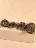 Group of sterling silver marcasite rings