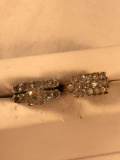 Pair of sterling silver & CZ rings
