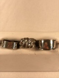Group of 3 sterling silver Rings