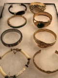 Group of vintage costume bracelets