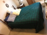 Full/queen size headboard and frame with mattress