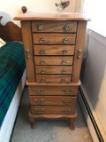 Oak jewelry cabinet