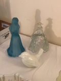 Group of three Fenton glass figurines