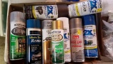 misc box of spray cans