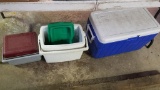 lot of three coolers