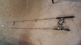 lot of 2 fishing reel and rods