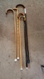 lot of 5 walking canes