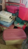 misc lot of totes and bins