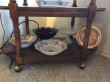 Shelf lot of miscellaneous dishes