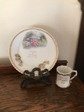 Antique souvenir plate and cup