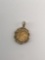 Gold coin pendant