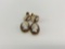 18k Gold Cameo Screw Back earrings