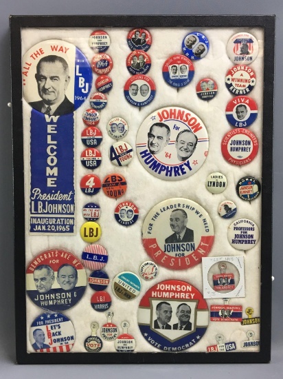 Group of vintage Johnson/Humphrey political pinbacks
