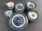 Dishes lot Currier and Ives