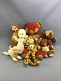 Group of 7 antique stuffed animals