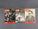 Group of 3 vintage Life Magazines