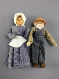 Group of 2 handmade corn cob dolls