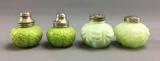 Group of 4 antique salt shakers