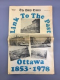 Vintage 1978 The Daily Times Souvenir edition of Ottawa Illinois