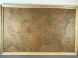 Framed map of United States