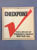 Vintage advertising Pennsylvania Motor Oil cardboard sign
