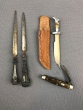 Vintage letter openers and knives
