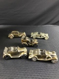 Group of five Banthrico advertising car coin banks