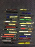 Group of 30 vintage advertising mechanical pencils