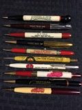 Group of 10 trucking and transportation vintage advertising mechanical pencils
