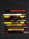 Group of 10 auto parts, service, and sales vintage advertising mechanical pencils