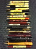 Group of 20 vintage advertising mechanical pencils