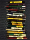 Group of 20 vintage Illinois advertising mechanical pencils