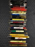 Group of 30 vintage advertising mechanical pencils