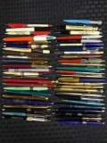 Group of 50 vintage pens featuring advertising