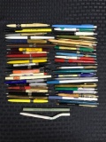 Group of 50 vintage pens featuring advertising