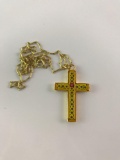 Necklace and cross pendant