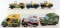 Lot of (6) Vintage Tin Jeep Toys.