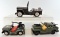 Lot of (3) Vintage Tin Army Jeep Toys