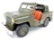 Vintage Japan Made Tin Friction Arrmy Jeep Toy.