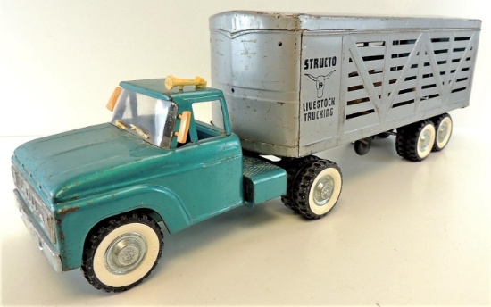 Vintage Structo Cattle Livestock Trucking Hauler.