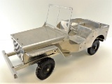 Vintage Aluminum Custom Made Toy Jeep.