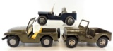 Lot of (3) Vintage Military Jeep Toys.
