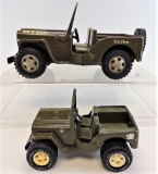 Lot of (2) Vintage Tonka Military Army Jeep Toys.