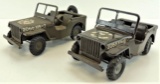 Lot of (2) Vintage Triang Toys Military Army Jeep Toys.