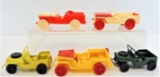 Lot of (5) Plastic Jeep Toys.