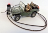 Vintage Arnold Wind-Up Willis 2500 Military Police Jeep.