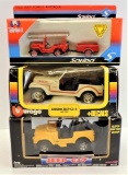 Lot of (3) Jeep Toys all in original packaging.