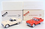 Lot of (2) Danbury Mint The 1956 Ford Thunderbird (1) Red & (1) White.